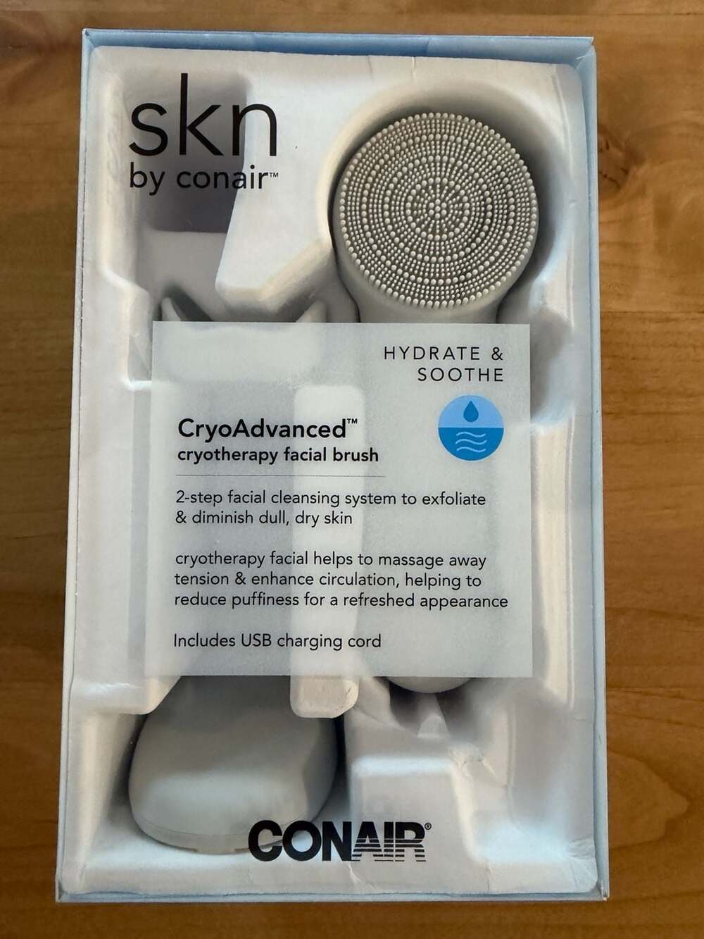 skn by conair CryoAdvanced Cryotherapy Facial Brush SFB12CRX New